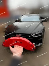 Red Audi A7 C8 metal brake caliper covers for Audi Q7 Q8 TT MK3 A1 8X Q3 A3 8Y