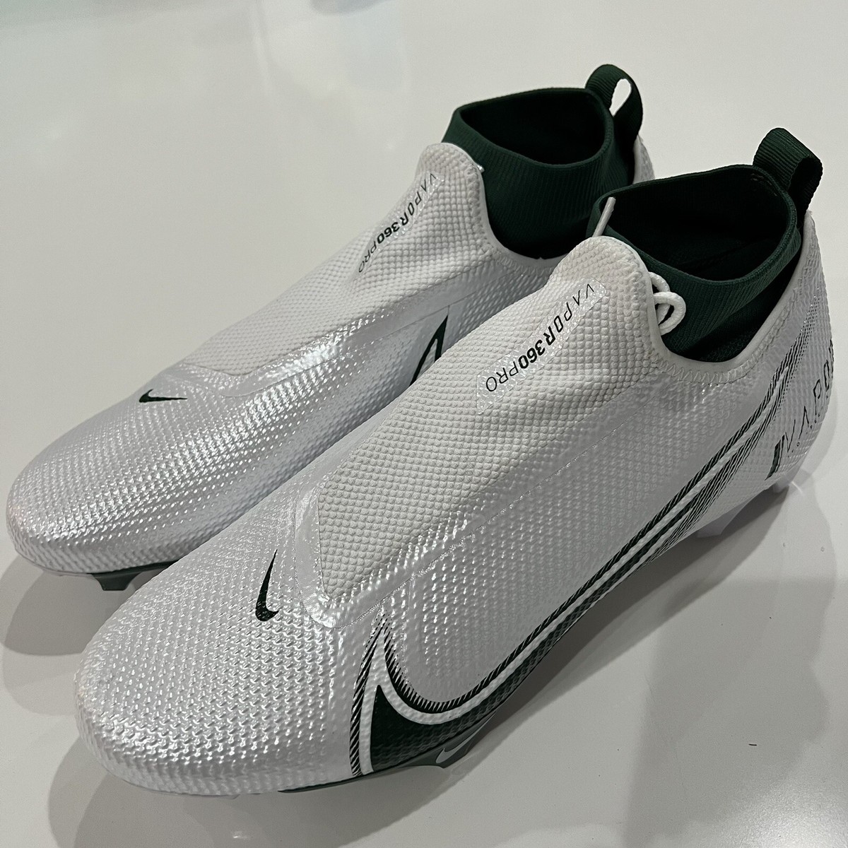 Nike Vapor Edge Pro 360 Football Cleats Size 11.5 White Green CV6345-103 New Nike Vapor Edge Pro 360 P Football Cleats White Green  main image 3
