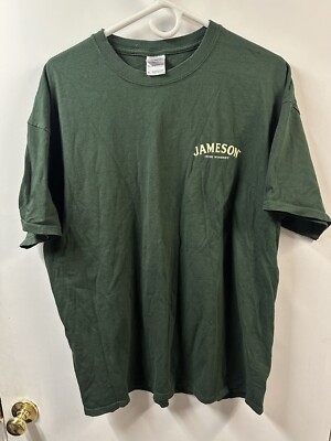 Jameson Irish Whiskey T-Shirt Gildan Sz XL Green  Bar Promotional Tee Liquor