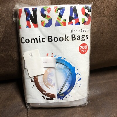 200-Current Modern Resealable 2-Mil Polypropylene Comic Book Bags!