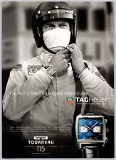 2015 PRINT AD TAGHEUER WATCH STEVE MCQUEEN RACE CAR MONACO