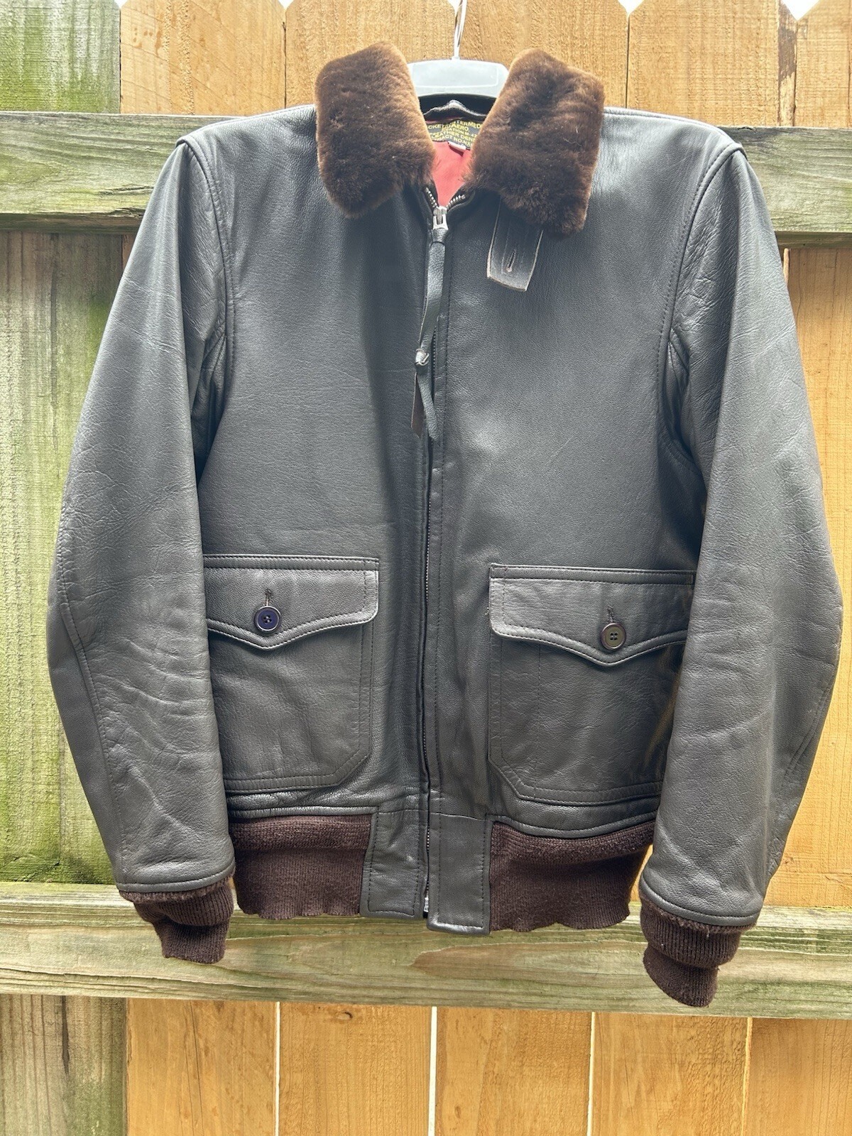 WWII USN AVI Leather G-1 M-422A Goatskin Flight Jacket Size 40