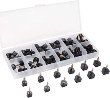 24 Pairs High Heel Tips Shoes Replacement Tap Caps,6 Size,8,/9/10/11/12/12.5Mm