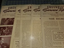1939 Chevrolet Service Topics Magazine Brochure Lot Of 5