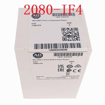 New Factory Sealed AB 2080-IF4 / A Micro800 4 Point Analog Input Plug-in Module