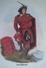 Clan Drummond - CUSTOM MATTED - Scottish Tartan Art Print - GIFT