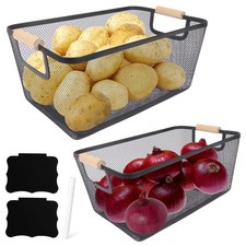 Xbopetda Cubo de Almacenamiento de Patatas y Cebolla Juego de 2 Cubo de Almacenamiento de Patatas y Cebolla