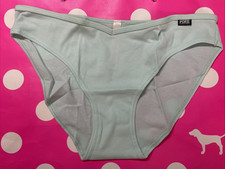 NEW 2019 Victorias Secret PINK V Front Bikini Panties Ribbed Panty L Logo Tab