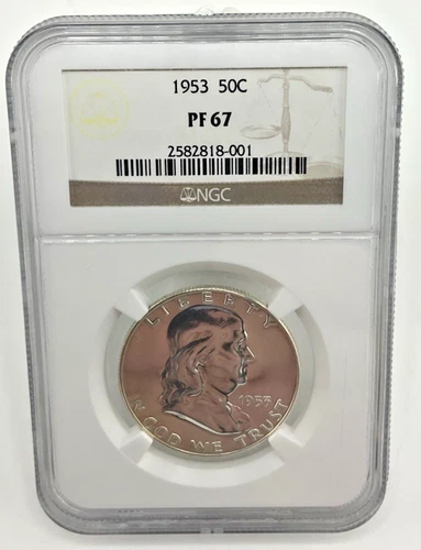 1953 SILVER FRANKLIN HALF DOLLAR PF67 NGC