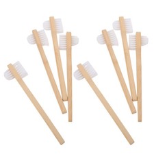 8 Pcs Nylon Medium Hard Denture Toothbrush Cleaner Tool for Travel