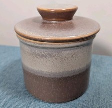 Butter Bell Ceramic Brown Beige Glaze Excellent Condition Home Decor
