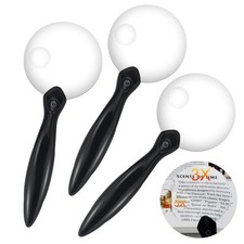 3 Pack Magnifying Glass with Lights, 3X 5X Pocket Magnifier, Small Black