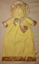 Vintage Dakin Lion Lovey With Satin Trim Yellow And Beige Heart 27"