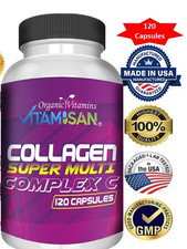 collagen Hydrolyzate with vitamin C Biotin Colageno Natural Skin Hair Nail 120 c