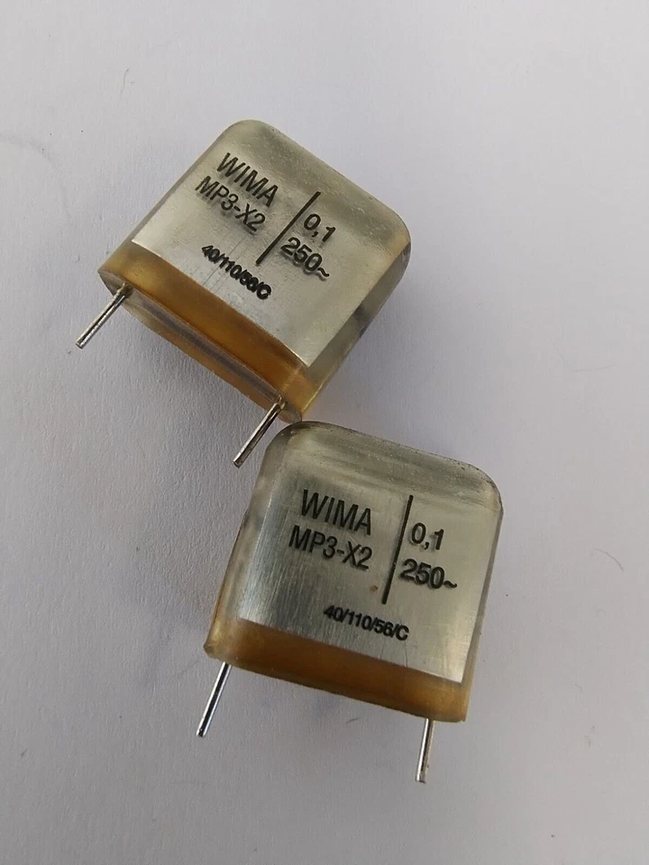 4x Kondensator WIMA 100nF 0,1uF 250V MP3-X2 RM15,0