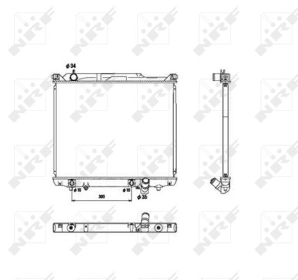 NRF-OE 53576 Radiator, engine cooling for SUZUKI