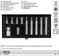 Yato Bitsatz Spline 11 Tlg. Im Metallkasten Kasten YT-0415