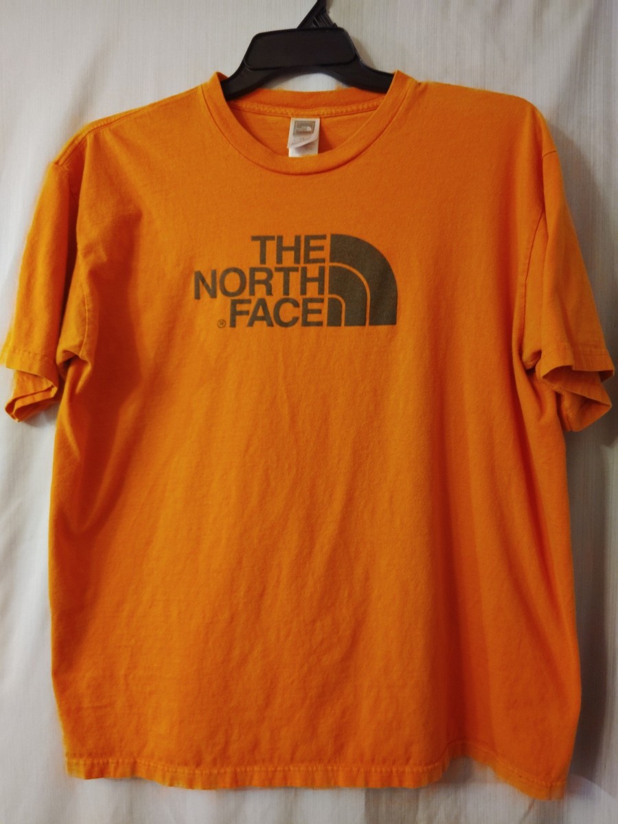 THE NORTH FACE SHIRT MENS SIZE L ORANGE HALF DOME ROCK CLIMBING