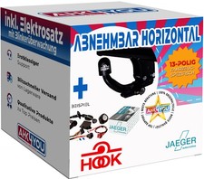HOOK ANHÄNGERKUPPLUNG für Seat Exeo 3R2 + ST 3R5 abnehmbar +13-polig JAEGER SPEZ