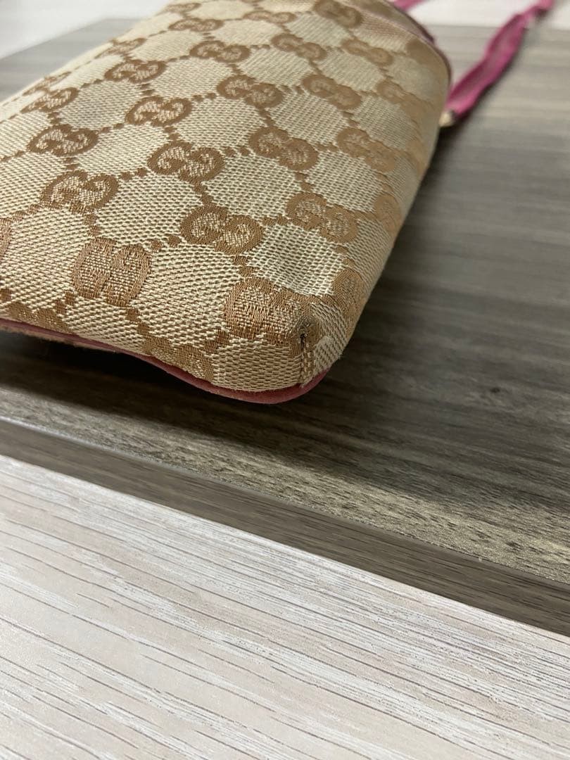 GUCCI Shoulder Bag GG Pattern Canvas Leather Pink Beige Shoulder Bag C-251215-14 thumbnail 12