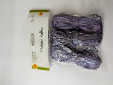 Floral Garden Natural Raffia Blue 1pk of 3pcs-BRAND NEW-Quick Ship USA.