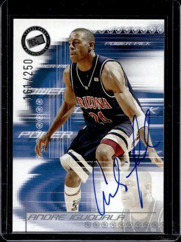 2004 Press Pass Andre Iguodala Power Pick Auto Autograph #161/250