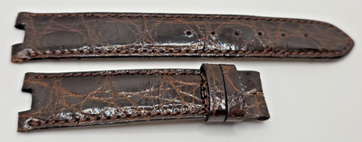Echtes Pierre Balmain Paris Krokodilleder Armband Glänzend Mm18/16 Einsatz 7mm