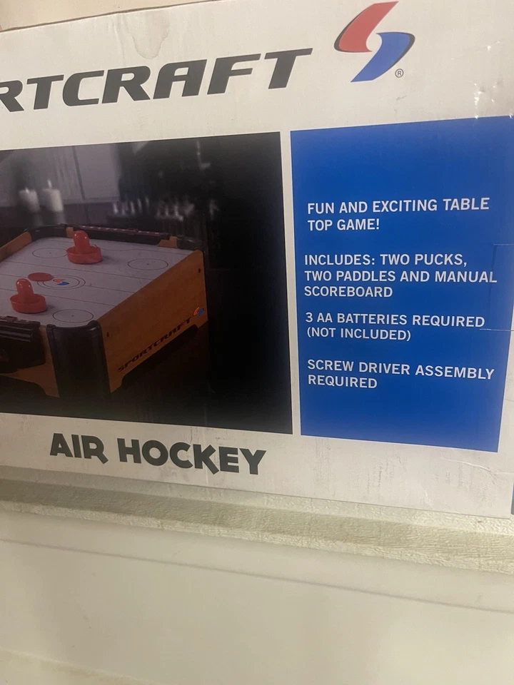 Sportcraft Table Top Air Hockey 22.4in x 12in x3.3in / Two Paddles..BRAND NEW ! - Image 3 of 4