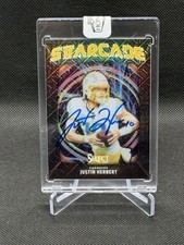 2025 Panini Honors Justin Herbert Select Starcade Case Hit On-Card Auto 1/2 Rare