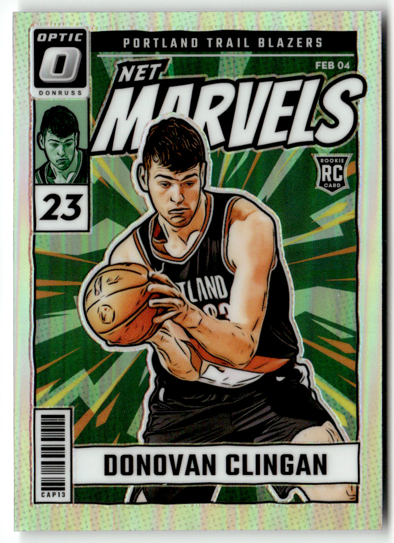 2024-25 Panini Donruss Optic NBA No 11 Donovan Clingan Rookie Net Marvels Silver