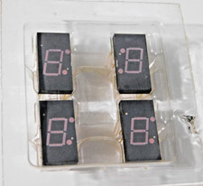 Lot of 4 Opcoa SLA-1 Seven segment display 14 Dip pkg, gold leads, NOS