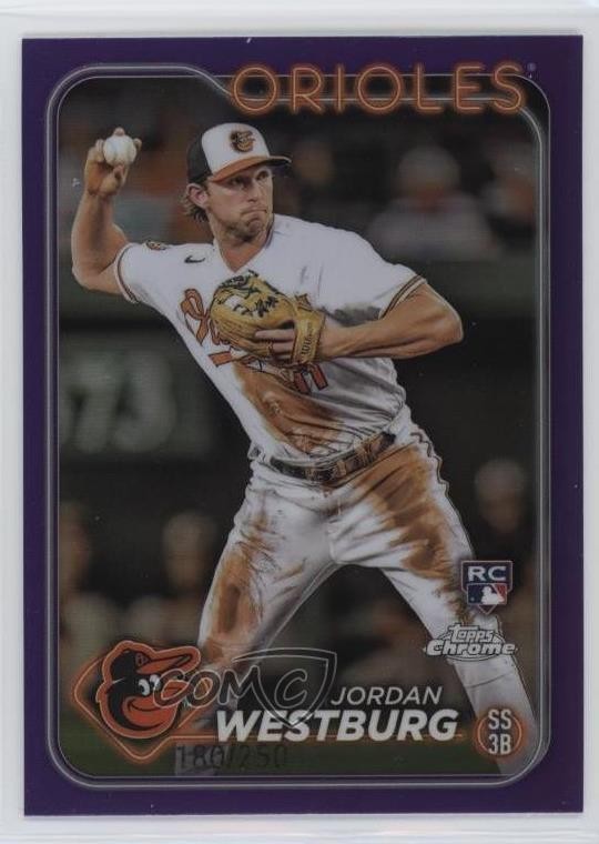 2024 Topps Chrome Purple Refractor 180/250 Jordan Westburg #277 Rookie RC 19n6