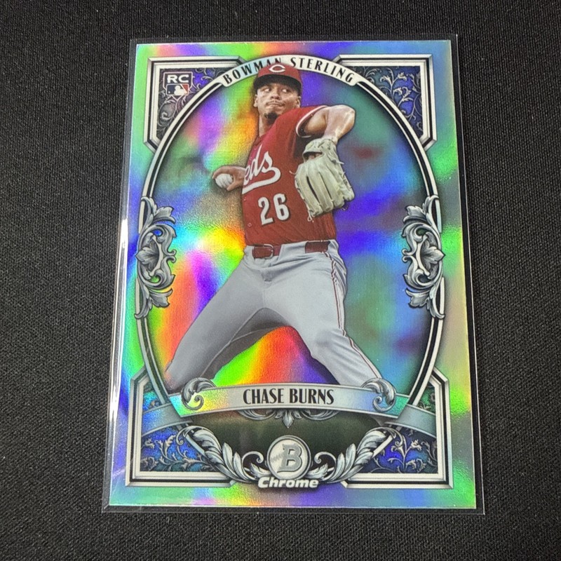 Chase Burns 2026 Bowman Chrome Sterling Rookie Refractor #BST-10 Cincinnati Reds