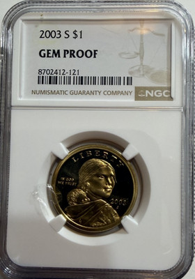 2003 - S Native American - Sacagawea Dollar - NGC Gem Proof - Top Grade!