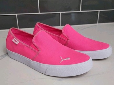 Puma Bari Soft Foam Hot Pink  White Slip On Casual Loafer Sneaker Women 9.5