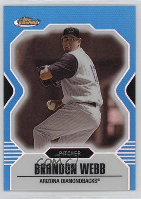 2007 Topps Finest Blue Refractor 281/399 Brandon Webb #34 1hm6