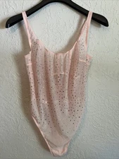 Victoria’s Secret NWT Sugar Coated Crystal Pink Corset Teddy/ Bodysuit -Dreamy!