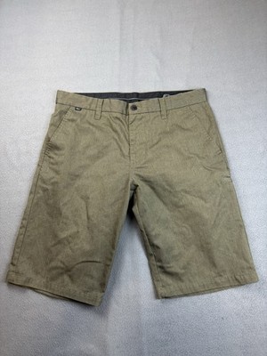 Fox Racing Mens Chino Shorts Size 36 Green  Cotton Twill Flat Front Casual