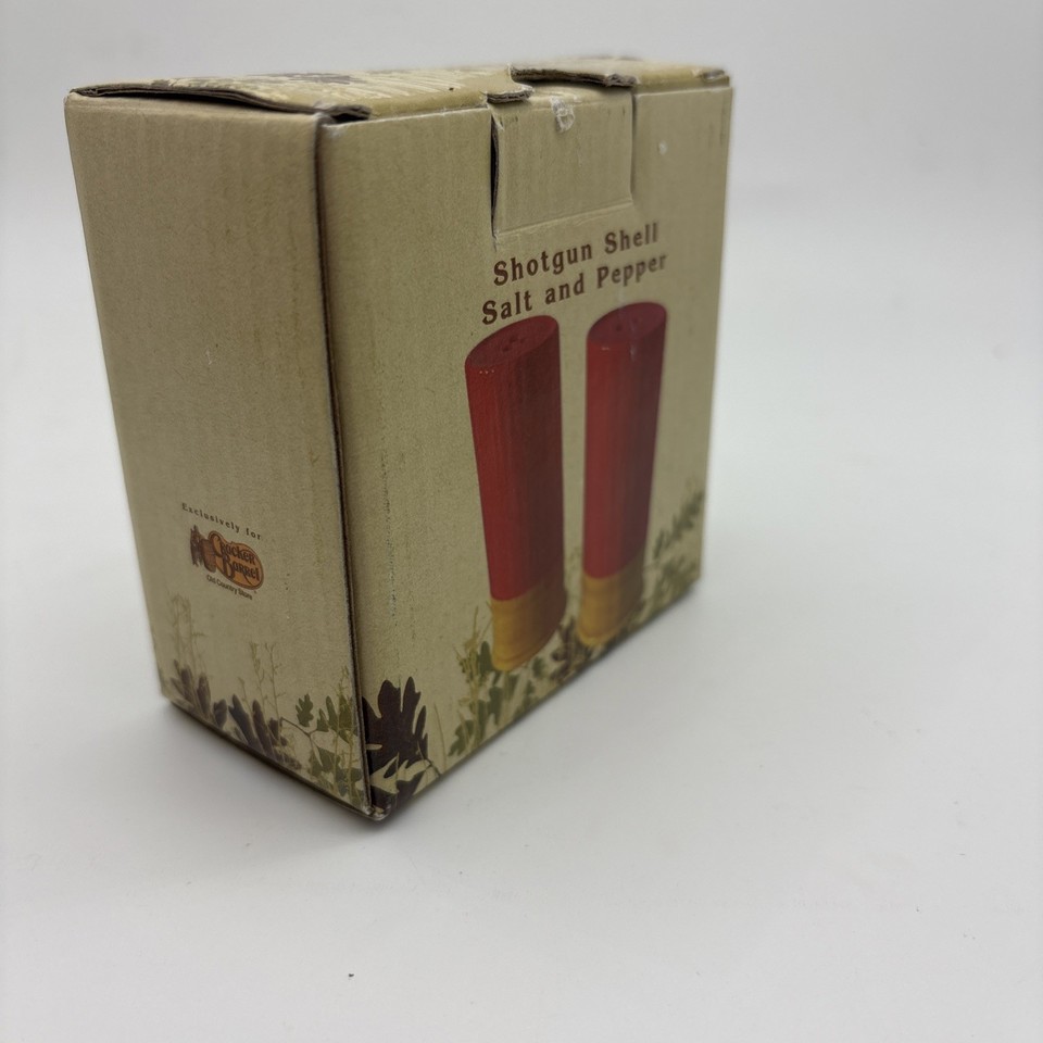 CRACKER BARREL SHOTGUN SHELL SALT & PEPPER SHAKER SET New Old Stock | eBay