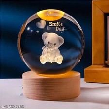 LED Crystal Ball Table Lamp -USB LED Night Light Home Decor Gift