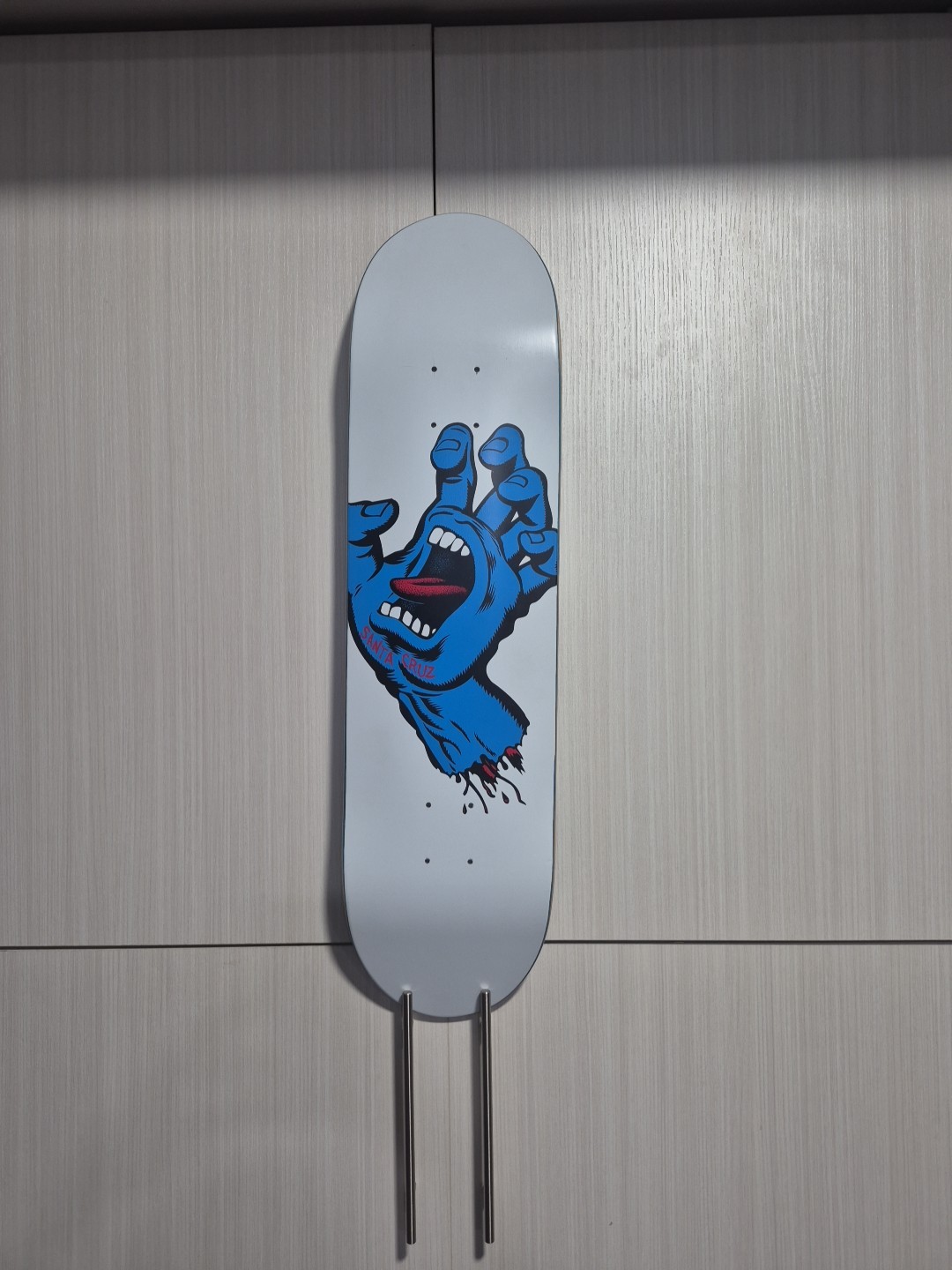 Santa Cruz Skateboard Deck Screaming Hand White 8.25" x 31.8