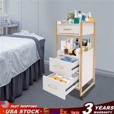 Salon Trolley Cart with Wheels Stylist Cart Mobile Hairdressing Barber Station