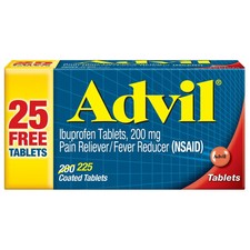 Advil Pain Reliever/Fever Reducer Tablets - Ibuprofen NSAID 225ct EXP 01/2026