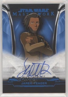 2019 Star Wars Masterwork Blue Foil 24/99 Scott Lawrence Jarek Yeager Auto 0fr5