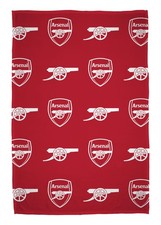 Image of Arsenal FC Officially Licensed Fleece Throw Blanket | One Size, Multicolour