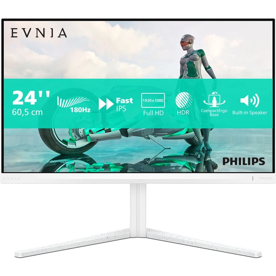 Philips EVNIA 3000 Full HD 23.8 Inches Monitor White