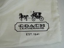 Coach Leatherware Dust Bag Purse Handbag Cover Drawstring 19x15" Ivory Satin