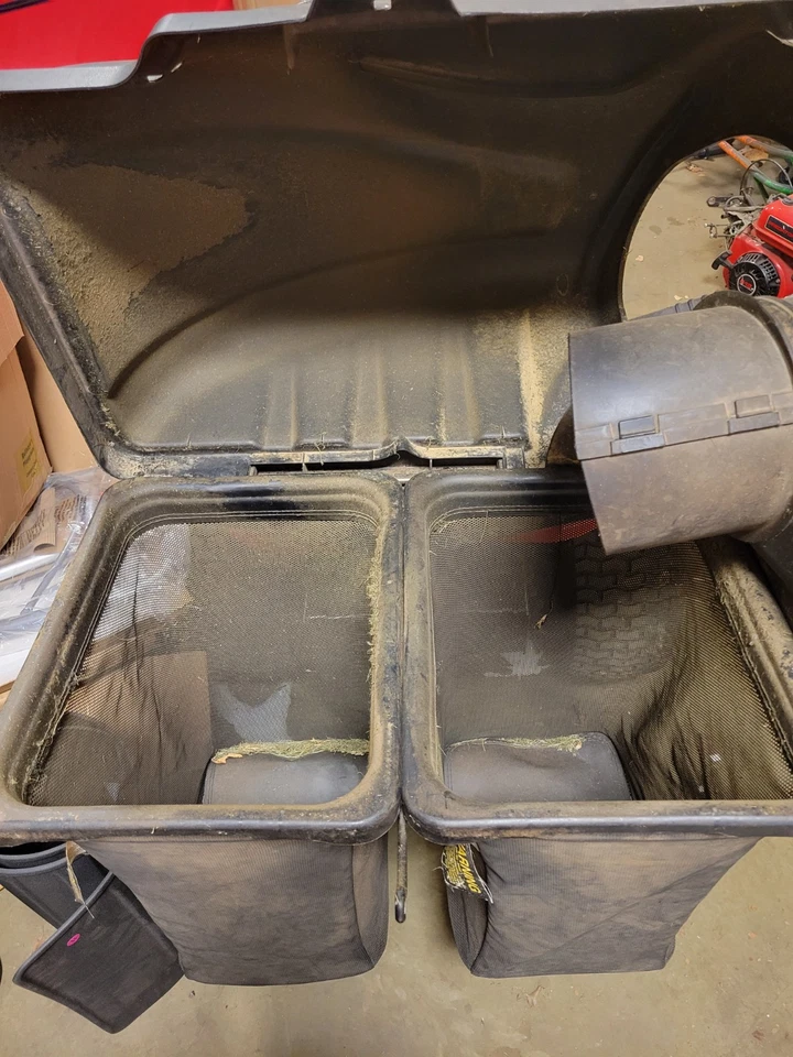 Troy-Bilt Bronco Riding mower Complete 2 Bins Bagging System Fits 42 inch Decks - Image 3 of 4