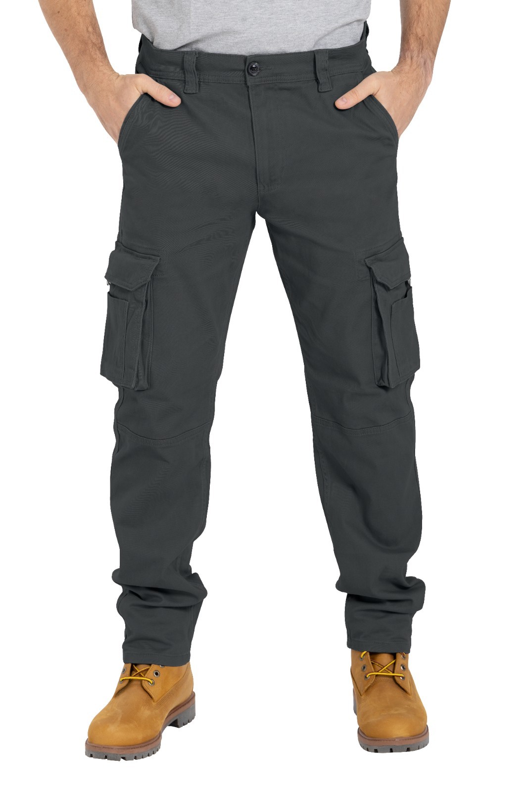 Men's Flex Cargo Trousers Heavy Duty Stretch Casual Pants