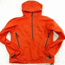 Patagonia Essential Nylon Pullover Jacket Orange S 90s Vintage Baseball Style
